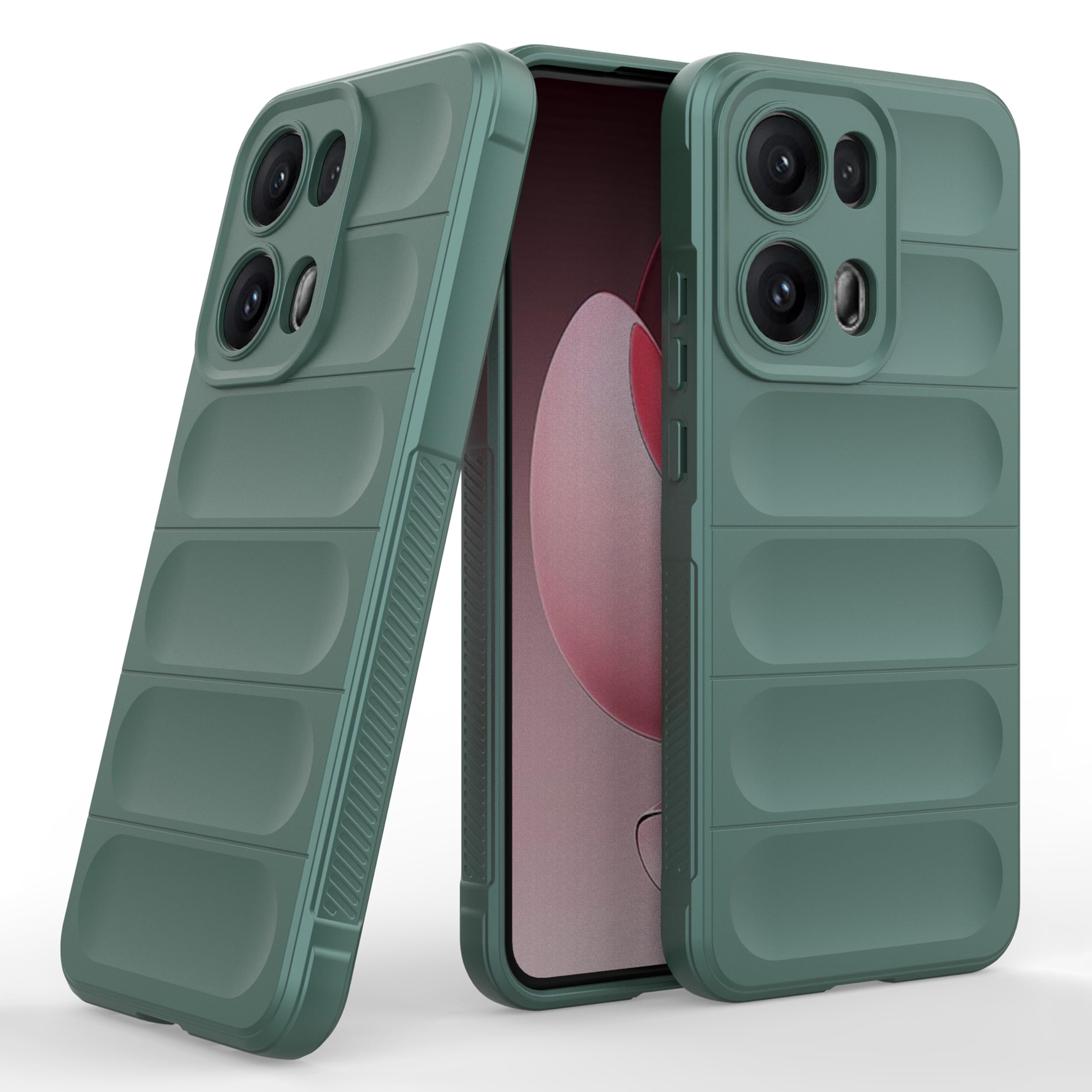 Beschermhoesje Voor OPPO Reno 13 Pro 5G - TPU Siliconen Rand + Transparante Harde Achterkant, Schokbestendig