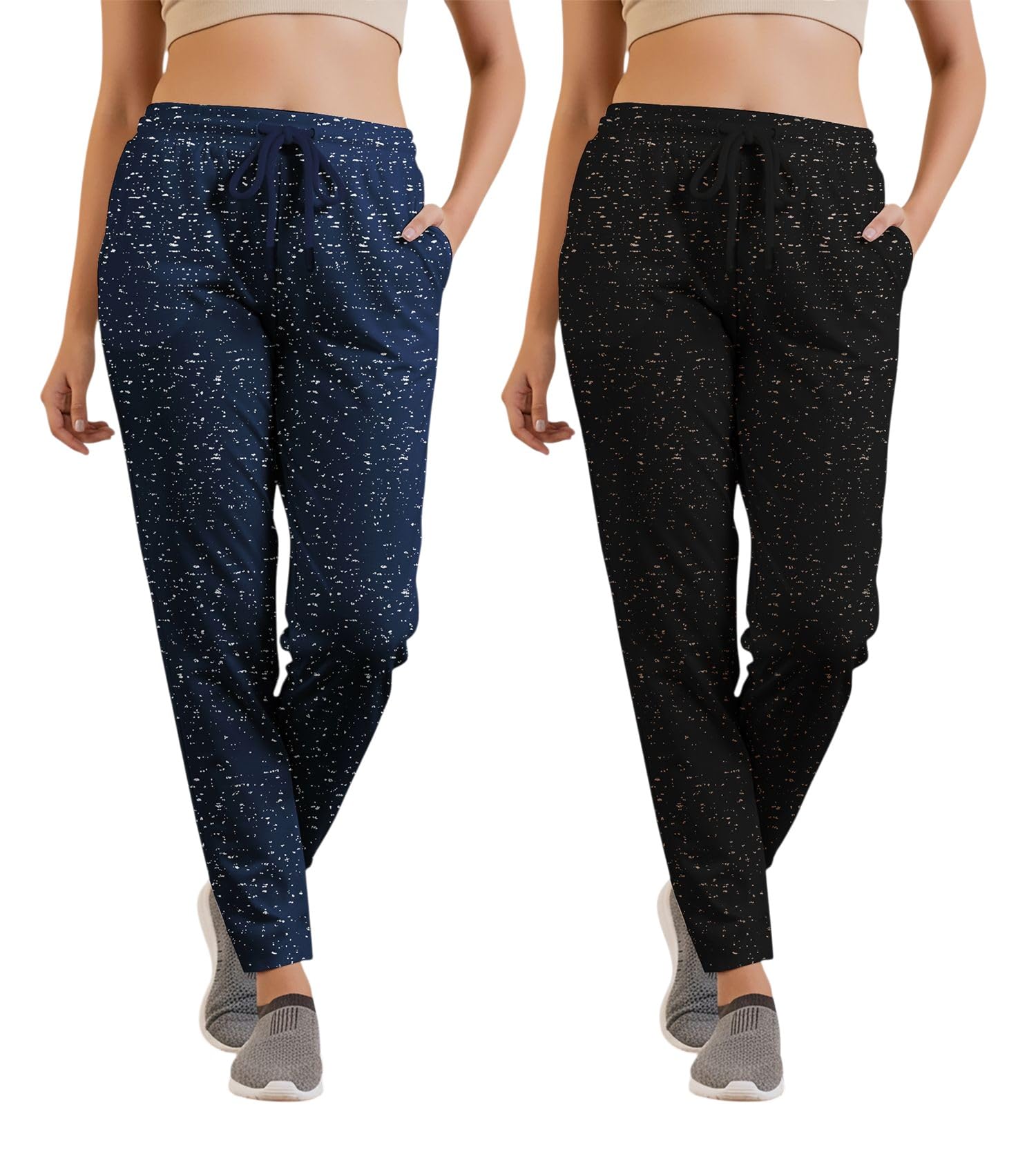 guide Women Cotton Regular Fit Track Pants (Pack of 2)-picture-17