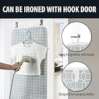 Vista 4 de Seiritex Tapete de planchado, almohadilla de planchar portátil de 39.4 x 18.9 pulgadas, tabla de planchar de mesa 5 en 1, manta de planchar de viaje