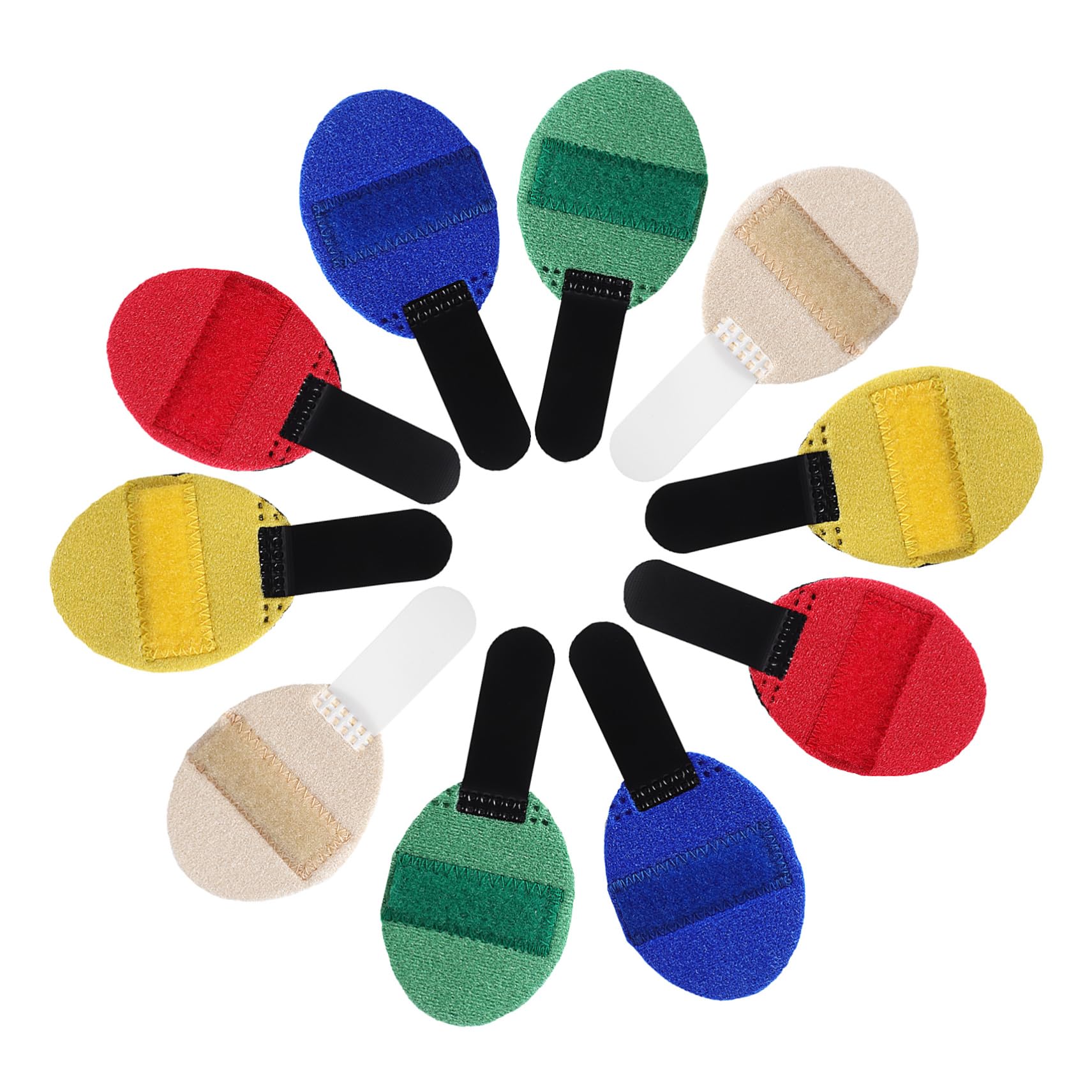 KOMBIUDA 10Pcs Finger Stabilizers Finger Support Braces Bright Colors for Relief and Immobilization for Various Finger and Emergency Use