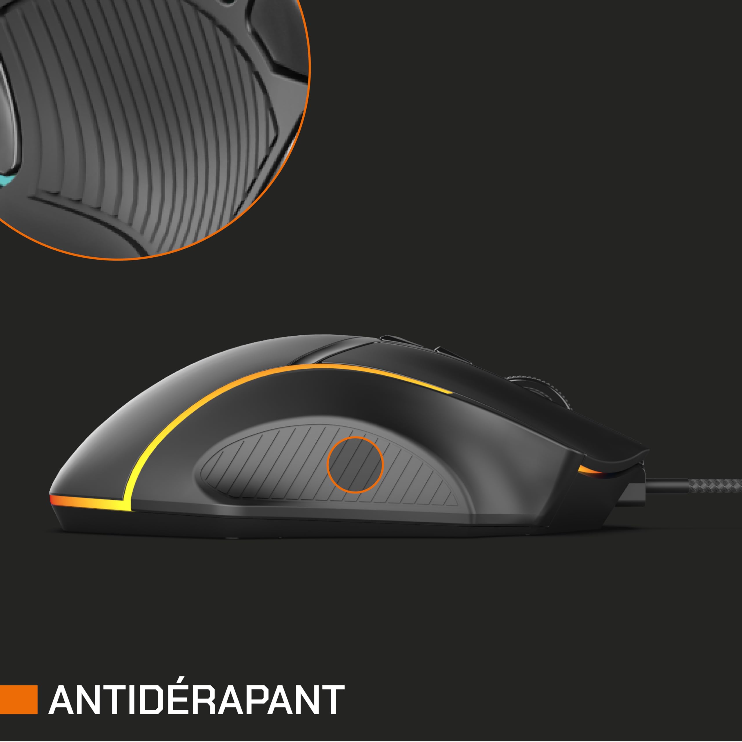 NOVA GAMING – Virgo – Mouse Gaming Cablato RGB Programmabile – Peso Regolabile, Software di Personalizzazione, DPI regolabile, 13 animazioni LED