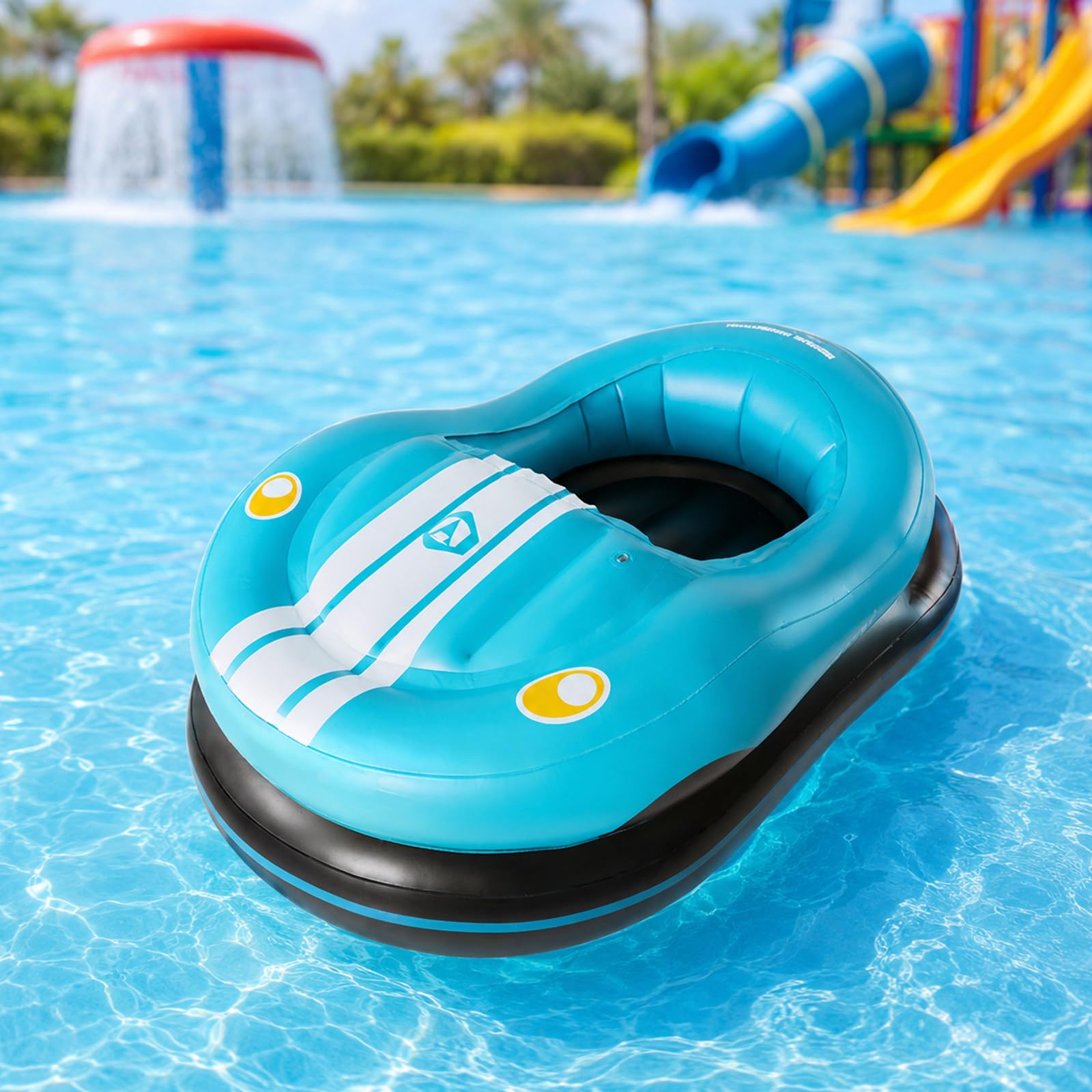 Pealiritansemen Blue Electric Pool Lounger, Inflatable Bumper Boat For Adults With 46W Motorized Thruster, 360° Joystick Steering, 2 X 2600Mah Batteries For Pools, Resorts And Holidays