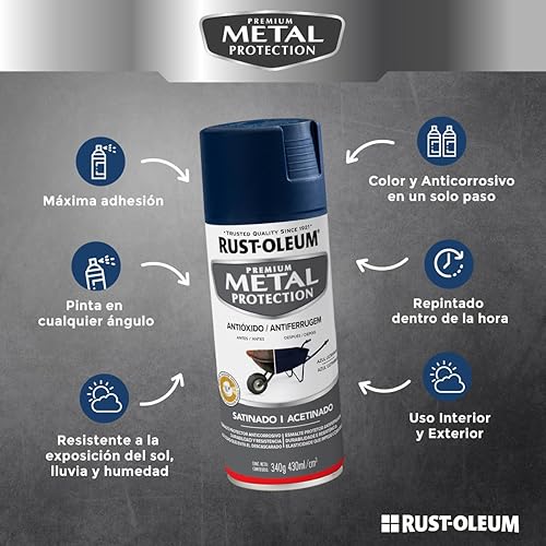 Vista 217 de Rust-Oleum 7776830 Stops Rust Spray Paint, 12 oz, Flat Black