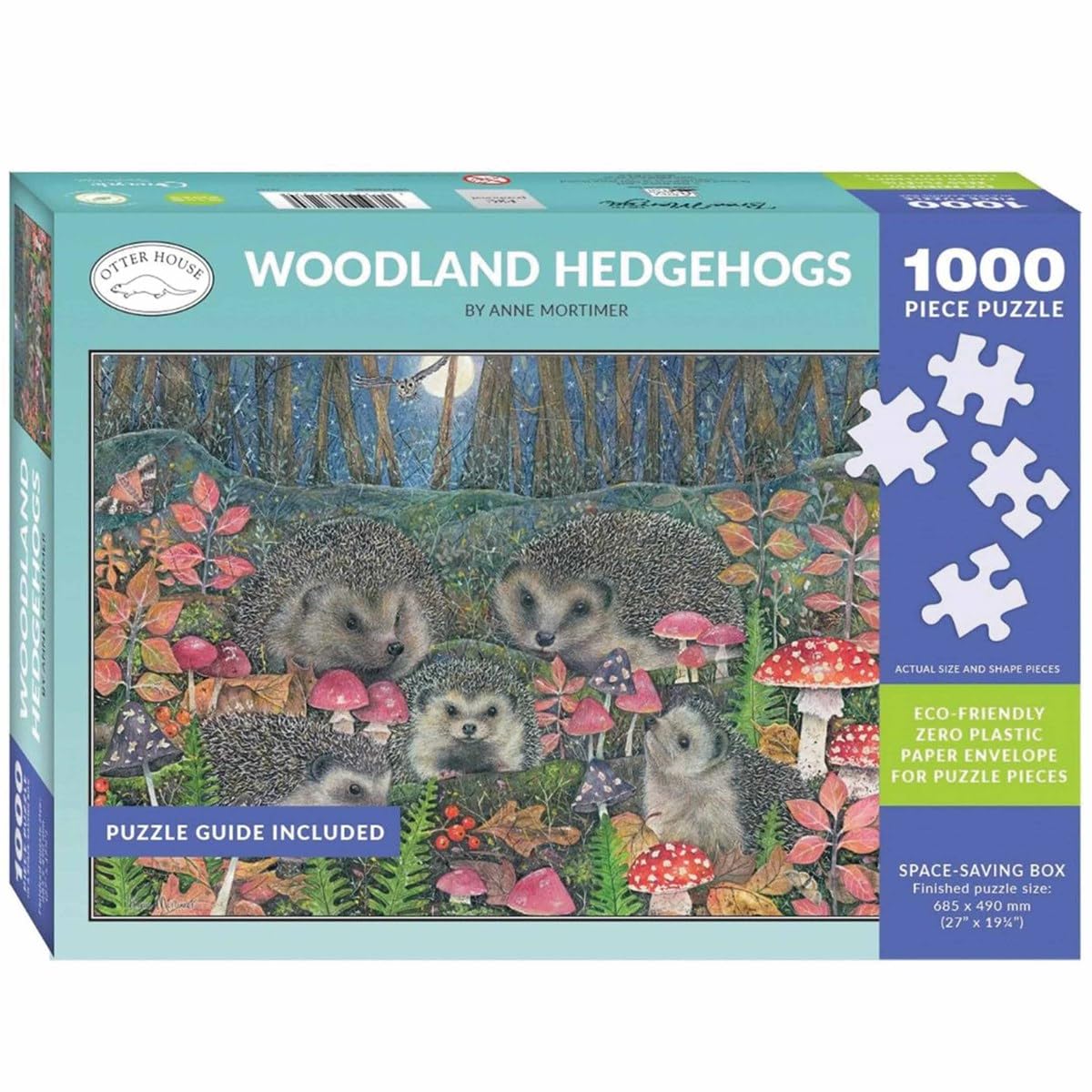 Woodland Hedgehogs - 1000 Piece Jigsaw Puzzle