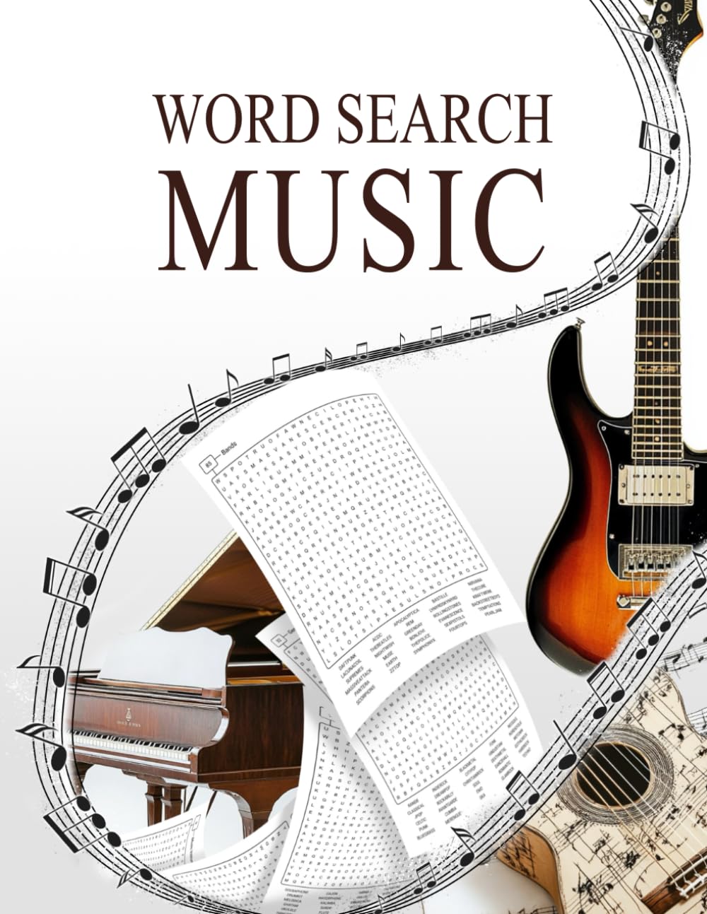 Ultimate Music Word Search Puzzle Book: 100 Hard Puzzles with 3,000 Music-Themed Words Featuring Music Genres, Instruments, Bands, Singers & More! | ... | 125 pages | Perfect Gift for Music Lovers