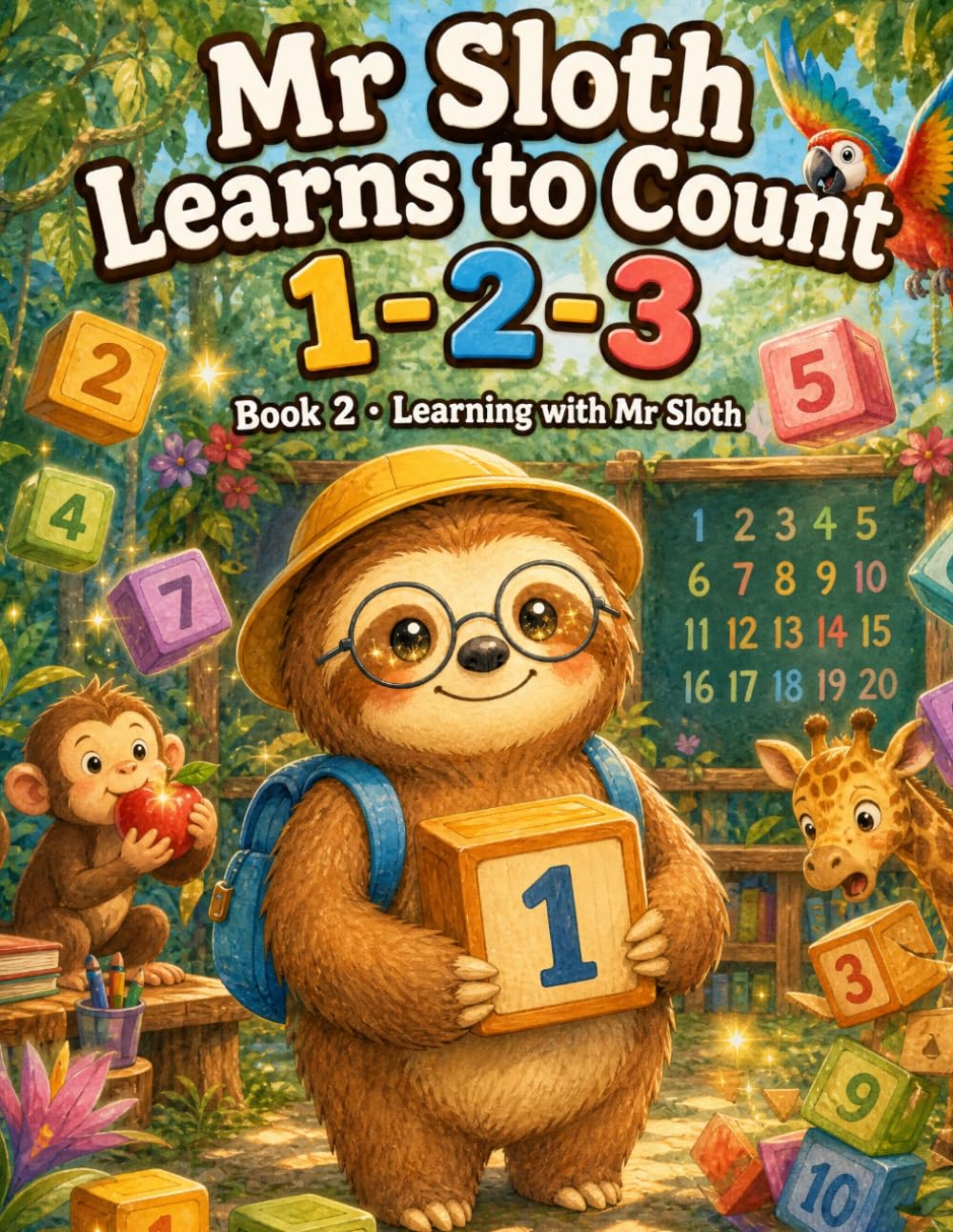 Mr Sloth Learns to Count 123: Early Learning With Mr Sloth (The World of Mr Sloth™ - Early Learning Children Books)