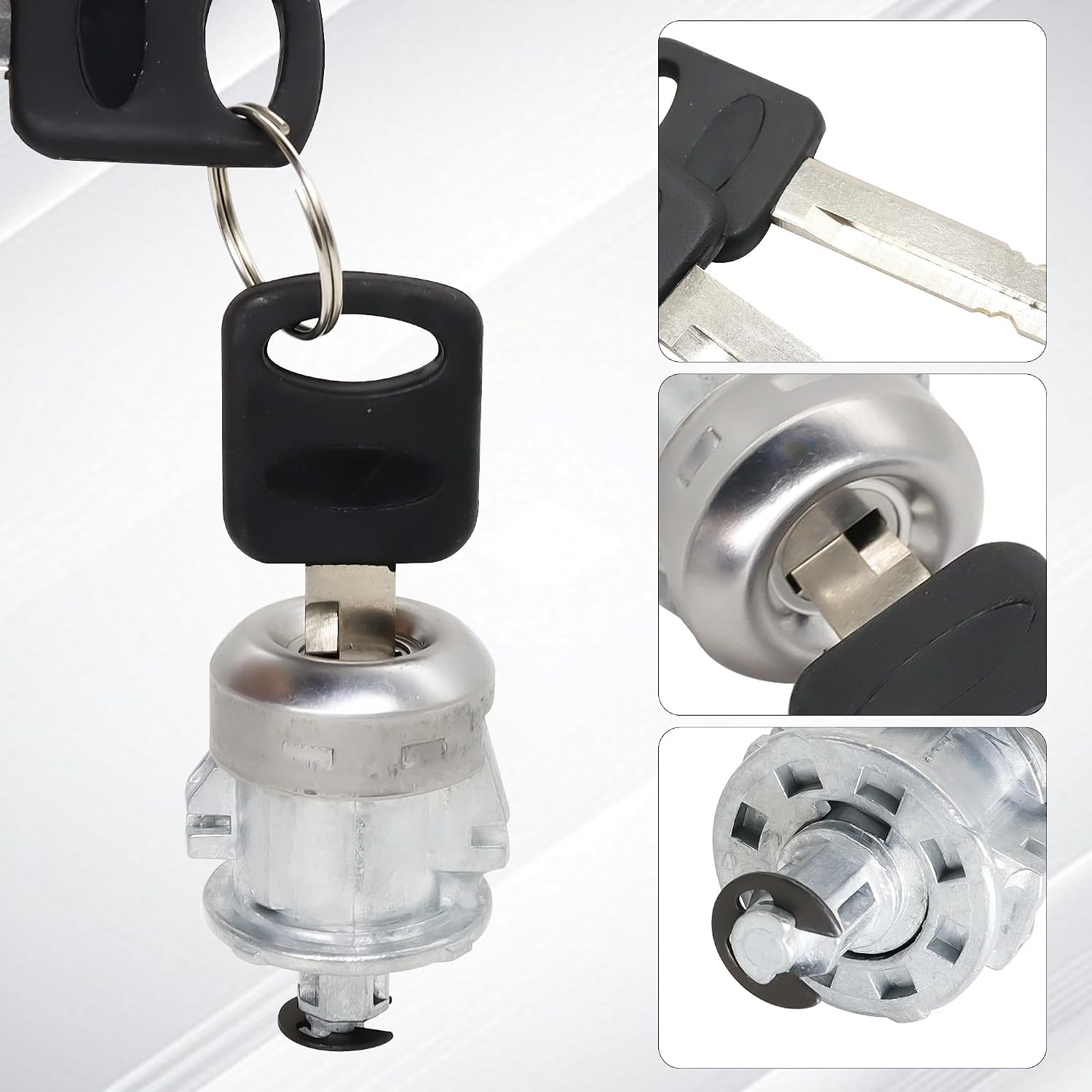 Door Lock Cylinder with Keys Set 7C3Z1521990A Fit for Ford F150 F250 F350 Super Duty 1997-2016 for Lincoln Navigator 1998-2014 for Mercury Montereyc 2004-2007 Replace 7C3Z-1521990-A