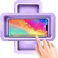 Vista 1 de URROY Soporte para Teléfono de Ducha Impermeable, Estuche para Teléfono de Ducha con Rotación de 360°, Soporte Universal de Montaje en Cubierta