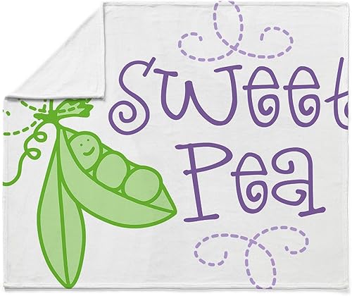 Miniatura 4 de CafePress Sweet Pea - Manta de forro polar súper suave, 60 x 50 pulgadas
