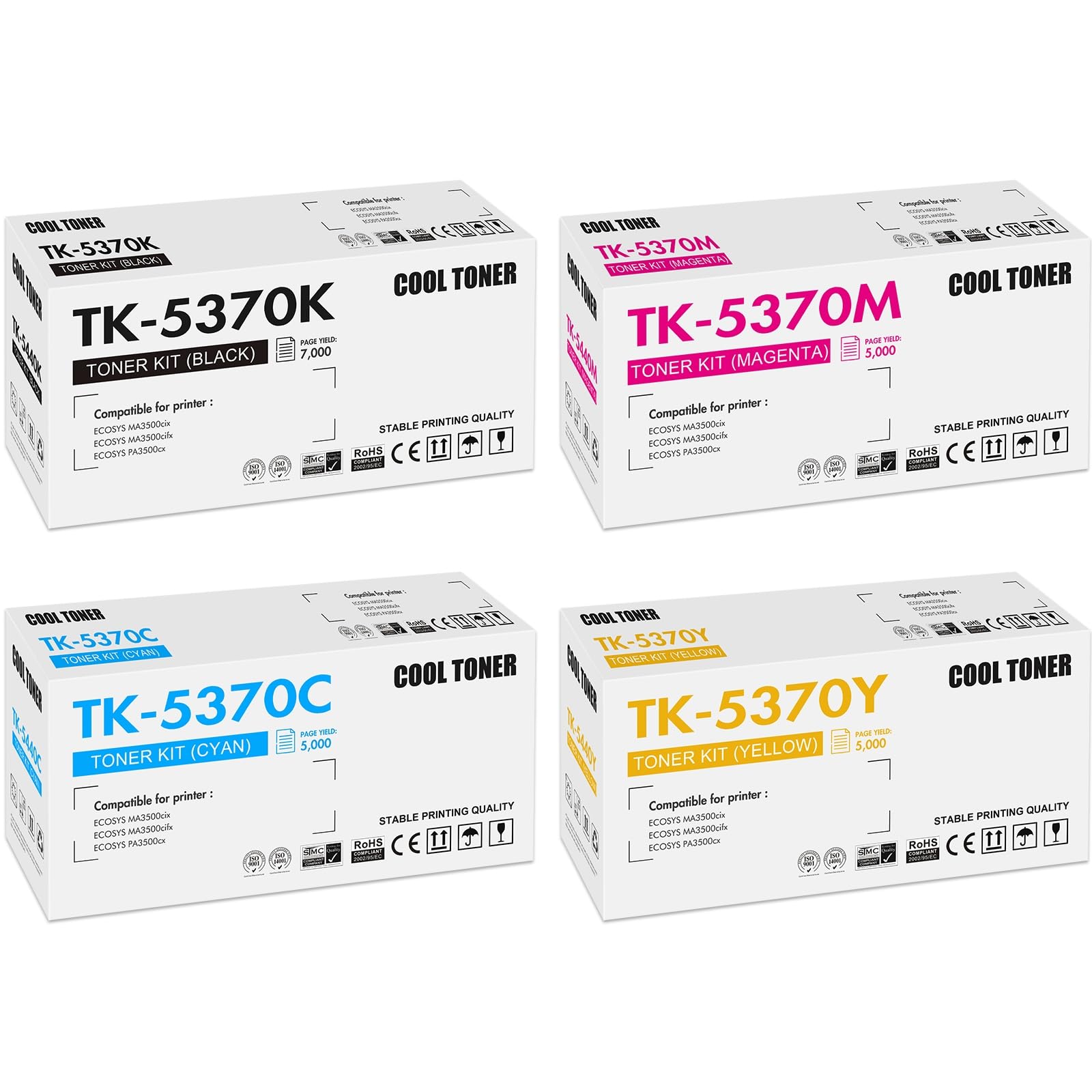 054H 054 Kompatibel für Canon 054H Toner für i-SENSYS MF643Cdw MF641Cw MF645Cx MF642Cdw MF644Cdw MF641CW LBP622Cdw MF640 LBP620 (Schwarz Cyan Gelb Magenta, 4er-Pack)