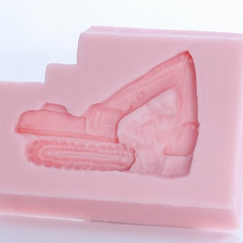 Miniatura 3 de Molde de silicona para excavadora pequeña, fondant seguro para alimentos, resina, molde de arcilla polimérica. Flexible y fácil de usar. Moldes para