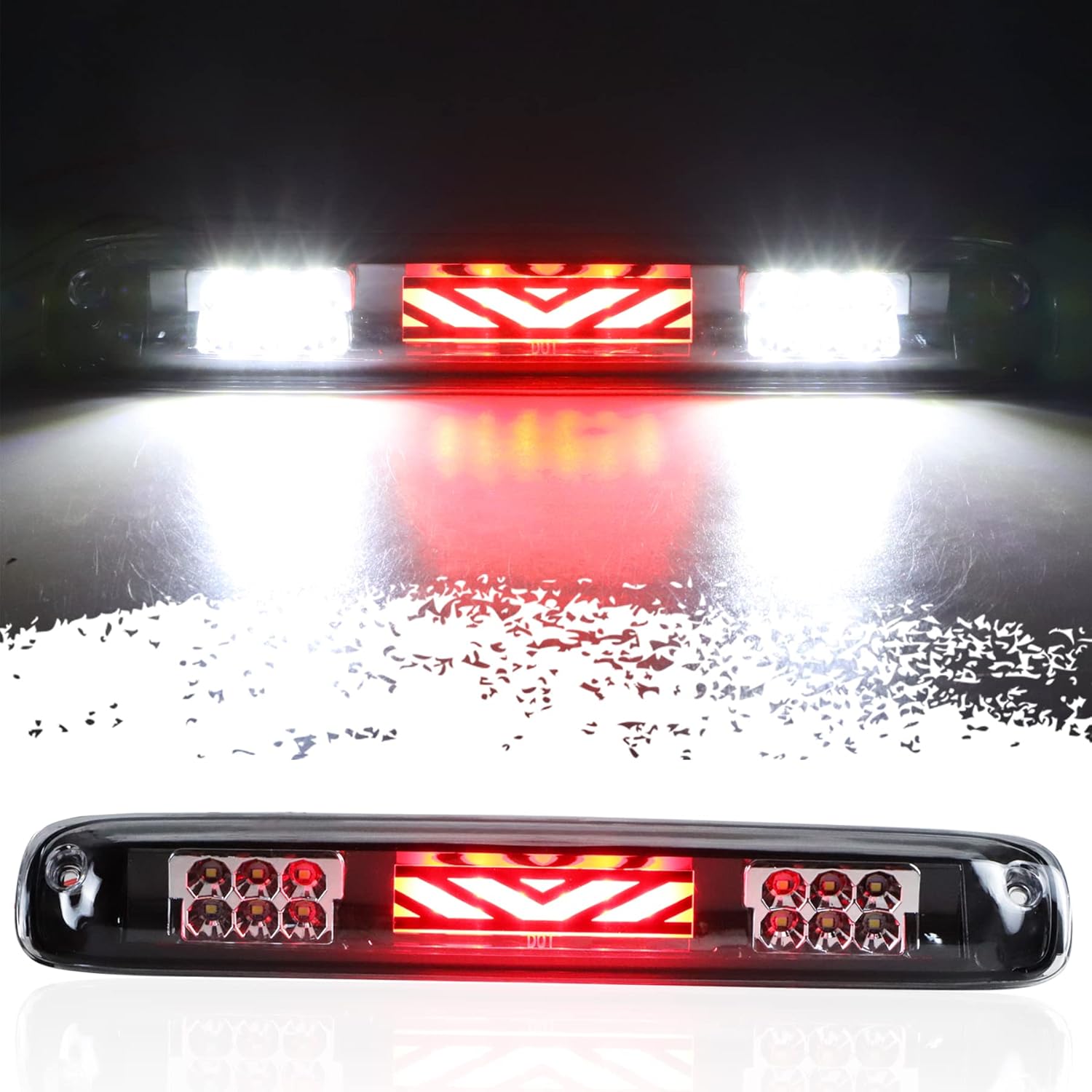 LED Third Brake Light Cargo High Mount Stop Light for 2007/99-06/01-06 Chevrolet Silverado GMC Sierra 1500 2500 3500 HD Classic