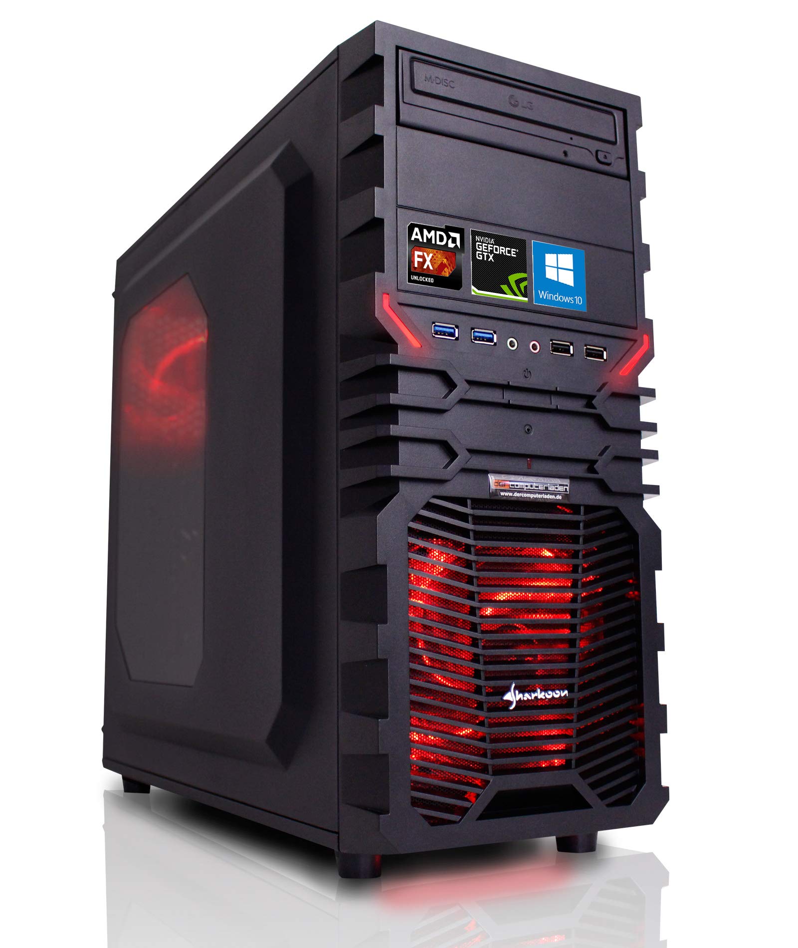dercomputerladen Gamer PC System AMD, FX-8350 8x4,0 GHz, incl