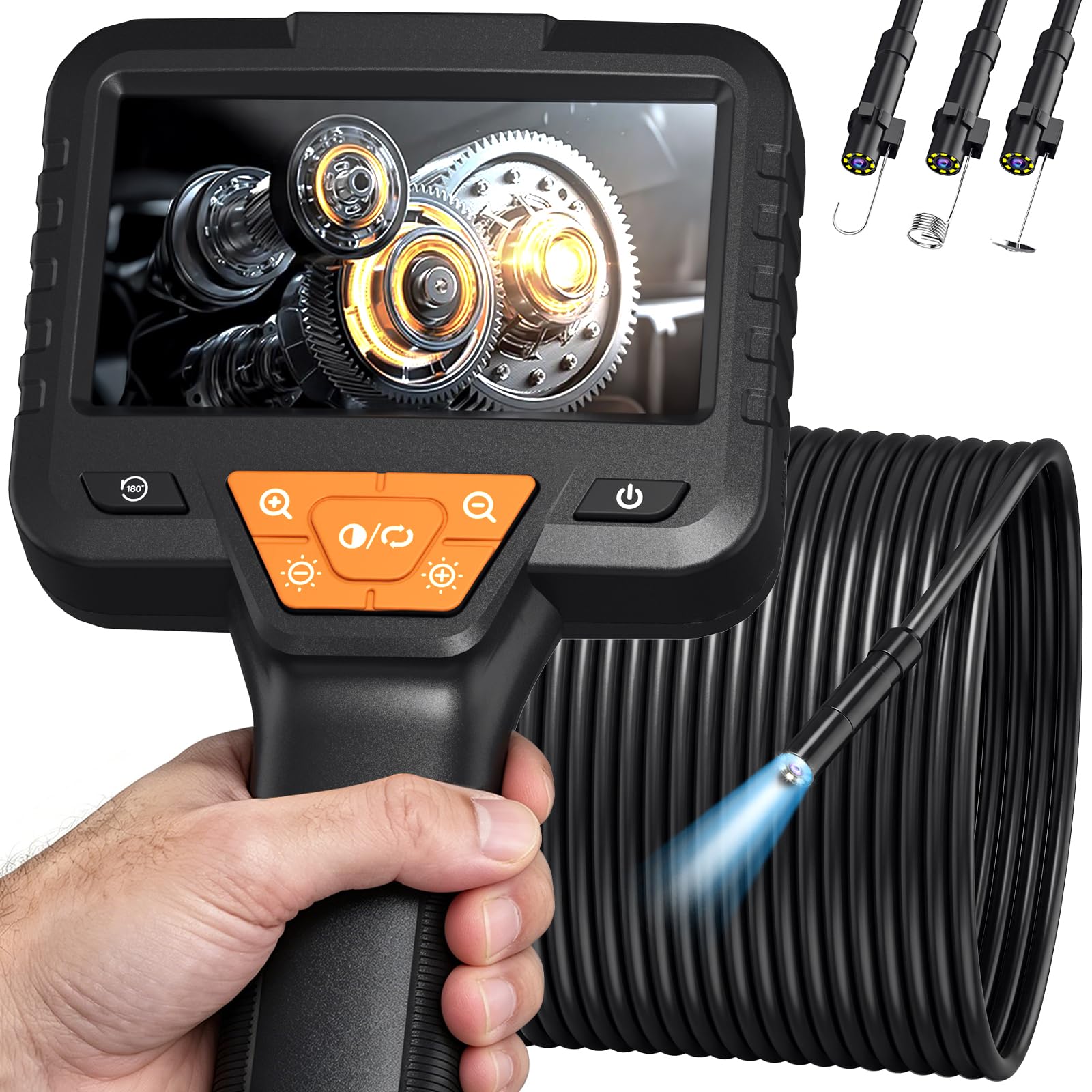 50FT Endoscope Camera with Light-1080P HD Borescope Inspection Camera