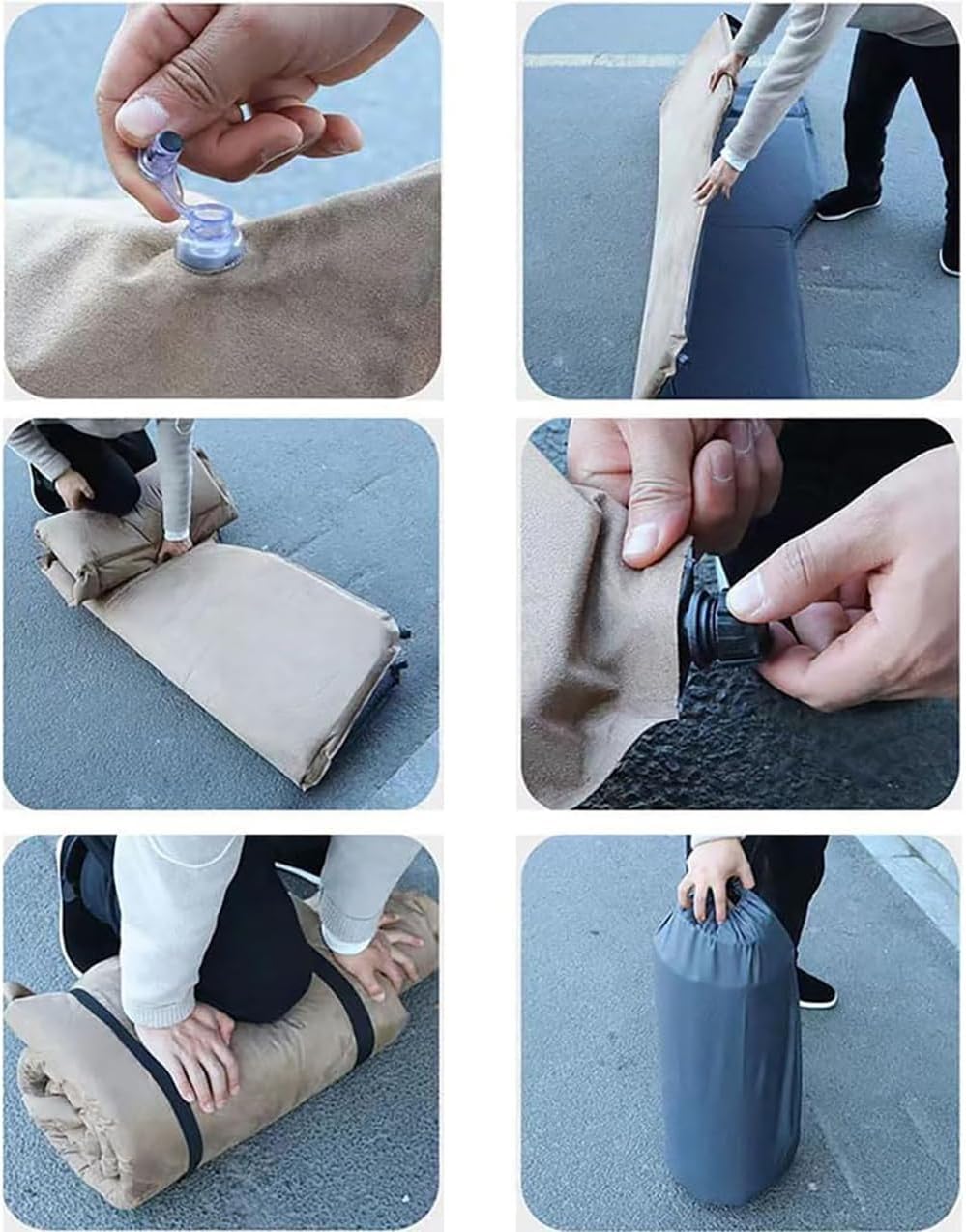 Car Inflatable Mattress for Nissan Qashqai 2015 2016 2017 2018 2019 2020 2021 2022 2023 2024 Portable Flocking Air Mattress Camping Travel Mattress Auto Accessories,Blue