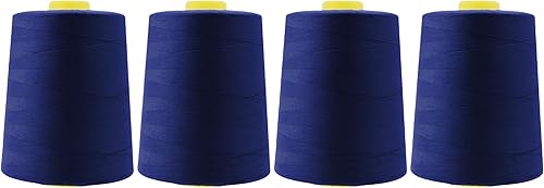 Vista 233 de Mandala Crafts - Hilo de coser multiusos de poliéster para máquina de coser de sarga, sobrehilado, acolchado Beige