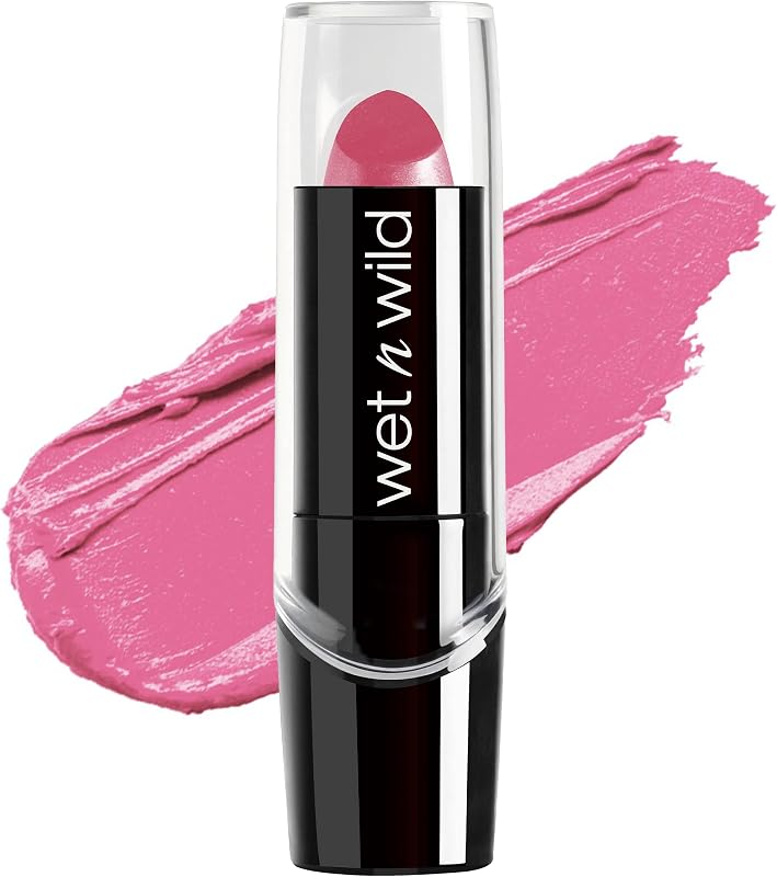 Silk Finish Lipstick, Hydrating Rich Buildable Lip Color, Formulated with Vitamins A,E, & Macadamia for Ultimate Hydration, Cruelty-Free & Vegan - Pink Ice (Carded)