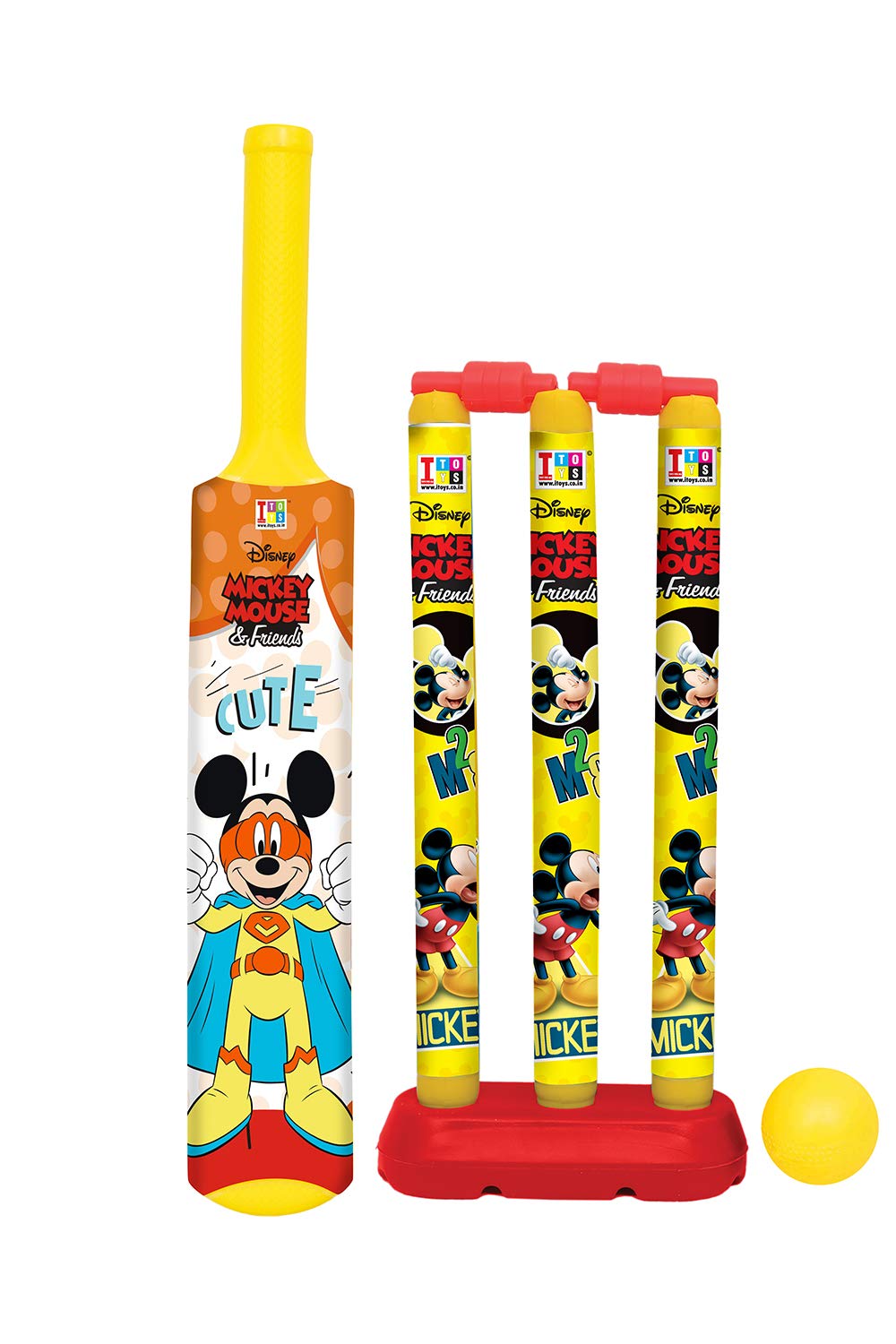 Taksh Creation Plastic Cricket Set with Stump,Ball and Bat Kit ( Mickey Mouse Cricket Set ) (B096RT21BW) Amazon Price History, Amazon Price Tracker