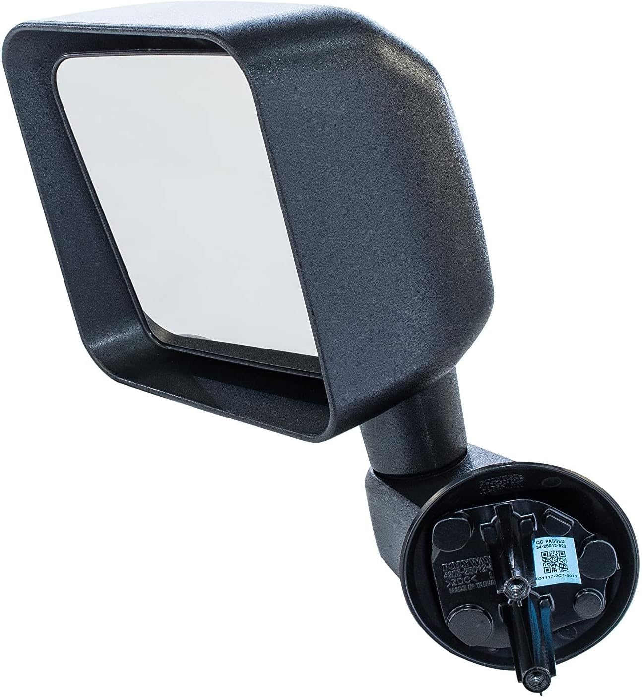 Dependable Direct Left Driver Side Textured Manual Operated Non-Heated Folding Mirror Compatible With Jeep Wrangler 2007-2016 - Parts Link # CH1320271
