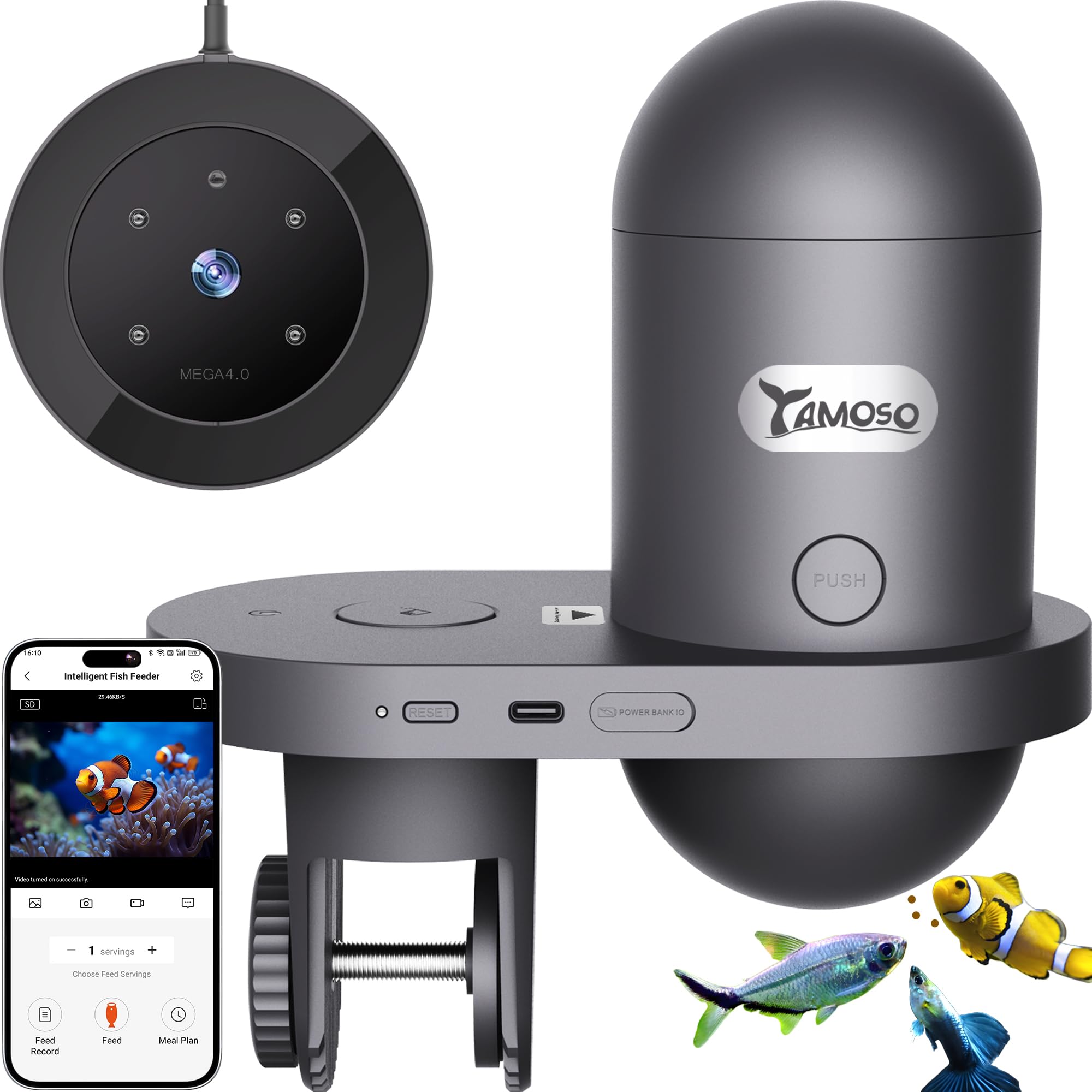 YAMOSO WiFi Automatic Fish Feeder