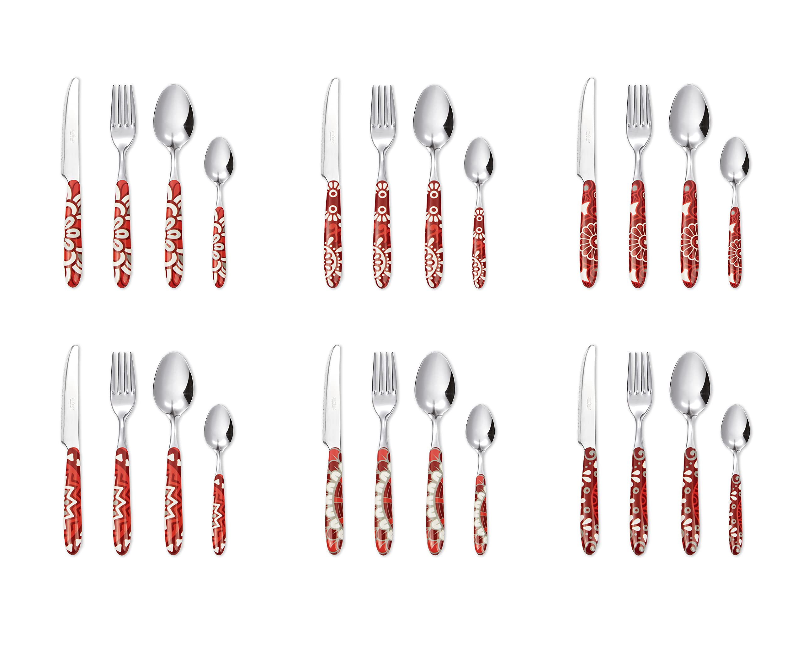 Service 24 couverts acier inoxydable Excelsa 64756 ménagère inox table