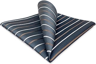 [S&W SHLAX&WING] ポケットチーフ メンズ ストライプ ストライプ ビジネス ギフト ブルー ブラウン