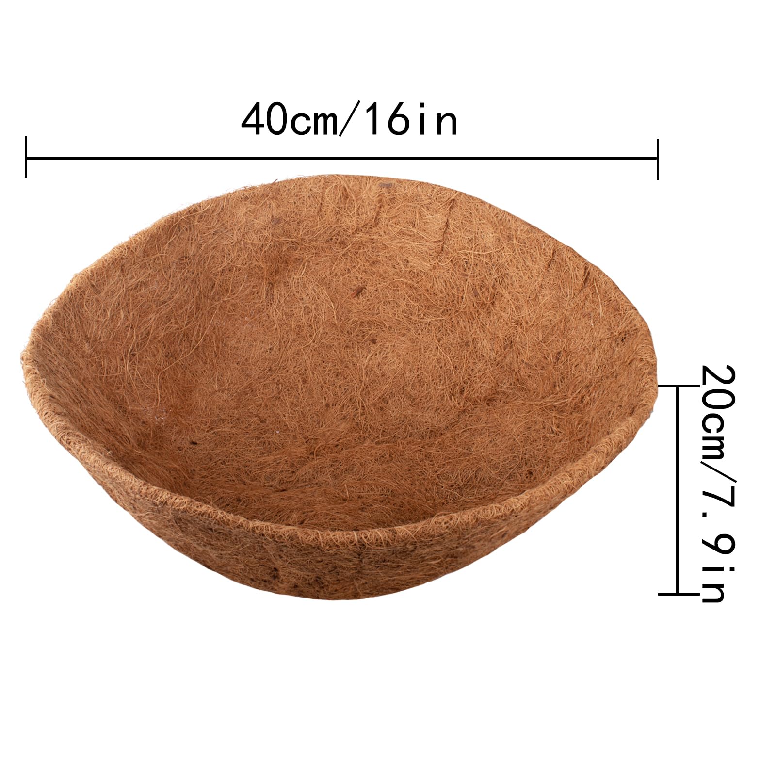 Hanging Basket Liners, Natural Coco Liners for Planters, Coconut Replacement Lin