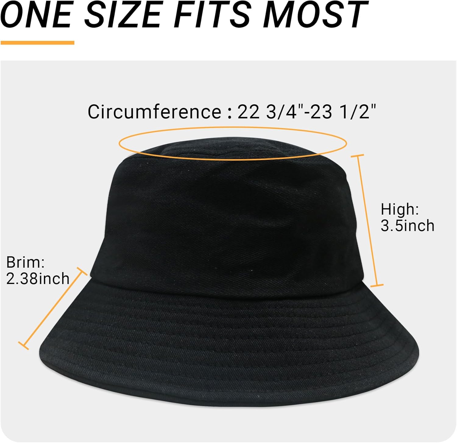 Bucket Hat for Men Women Cotton Sun Hats Unisex Packable Bucket Hats Summer Travel Beach Cap - Image 6
