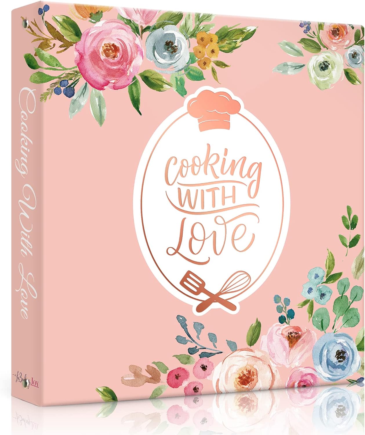 Recipe Binder 8.5x11 3 Ring, Recipe Book to Write in Your own Recipes, Family Recipe Binder Full Page with Plastic Sleeves for Cooking Gifts(Floral)