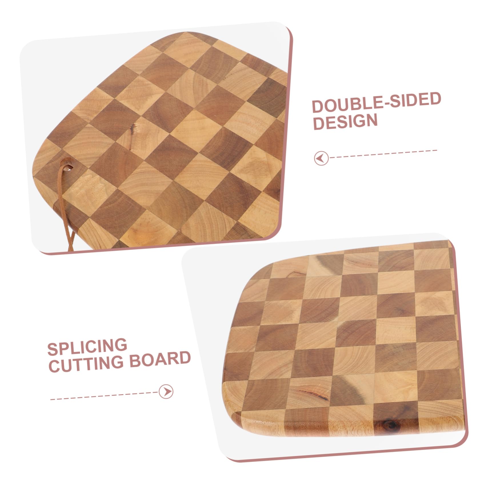 COLLBATH Tabla de Cortar Cocina Madera Nogal Doble Cara Fácil de Usar para Preparar Comidas Cocina Profesional y Hogar