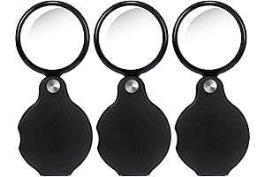 HESTYA 8 Pack 10X Compact Pocket Magnifier with Protective Holster