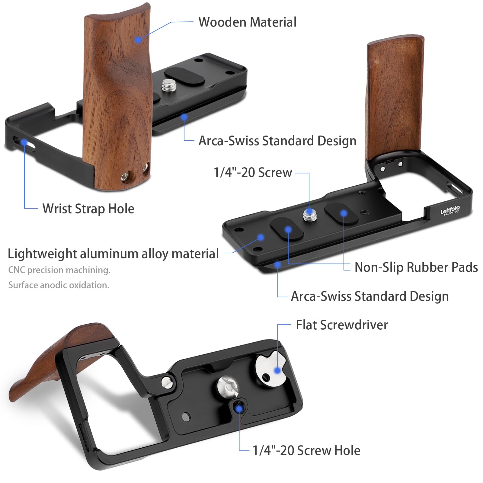 Amazon | Leftfoto ZV-E10II ハンドグリップ L字型ブラケット