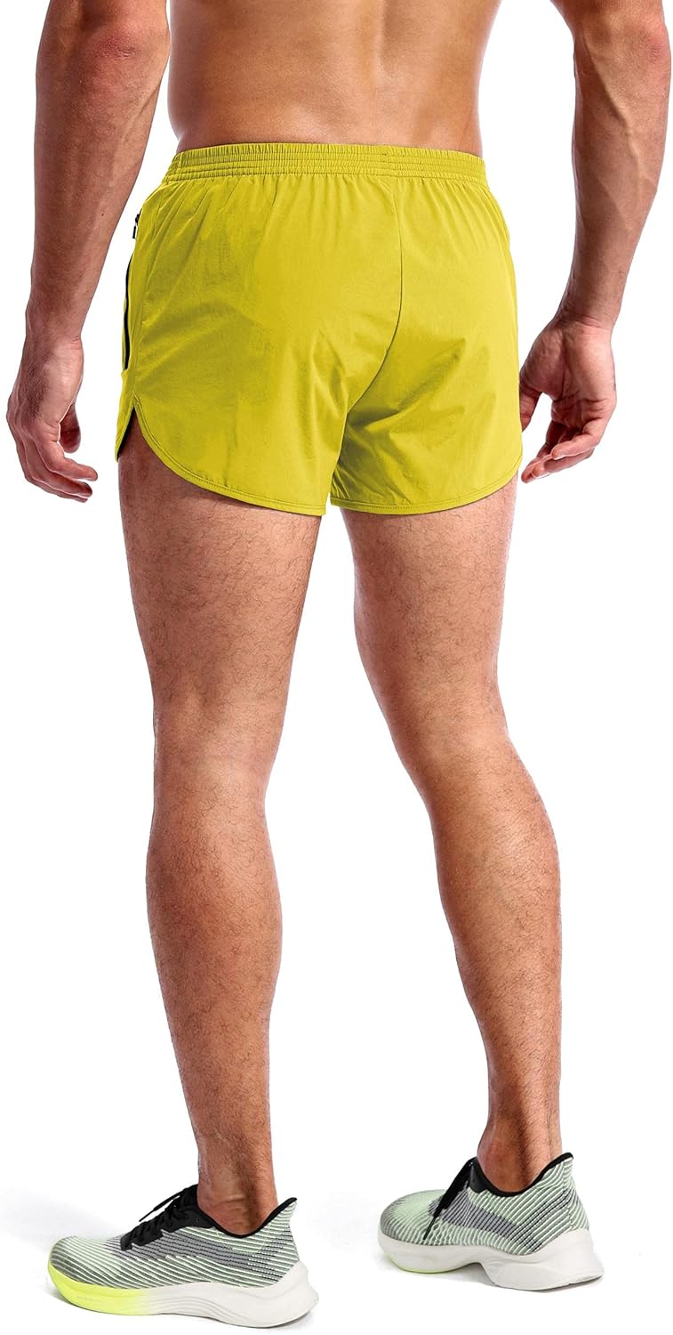 Pudolla Men’s Running Shorts 3 Inch Quick Dry Gym Athletic Workout Shorts for Men with Zipper Pockets - Image 4