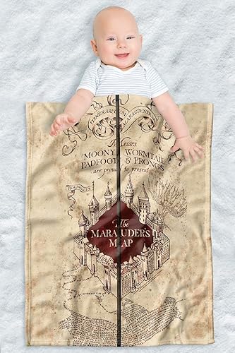 Harry Potter - Manta ligera para bebé, 30 x 40 pulgadas, mapa plegado unisex para bebés y niños