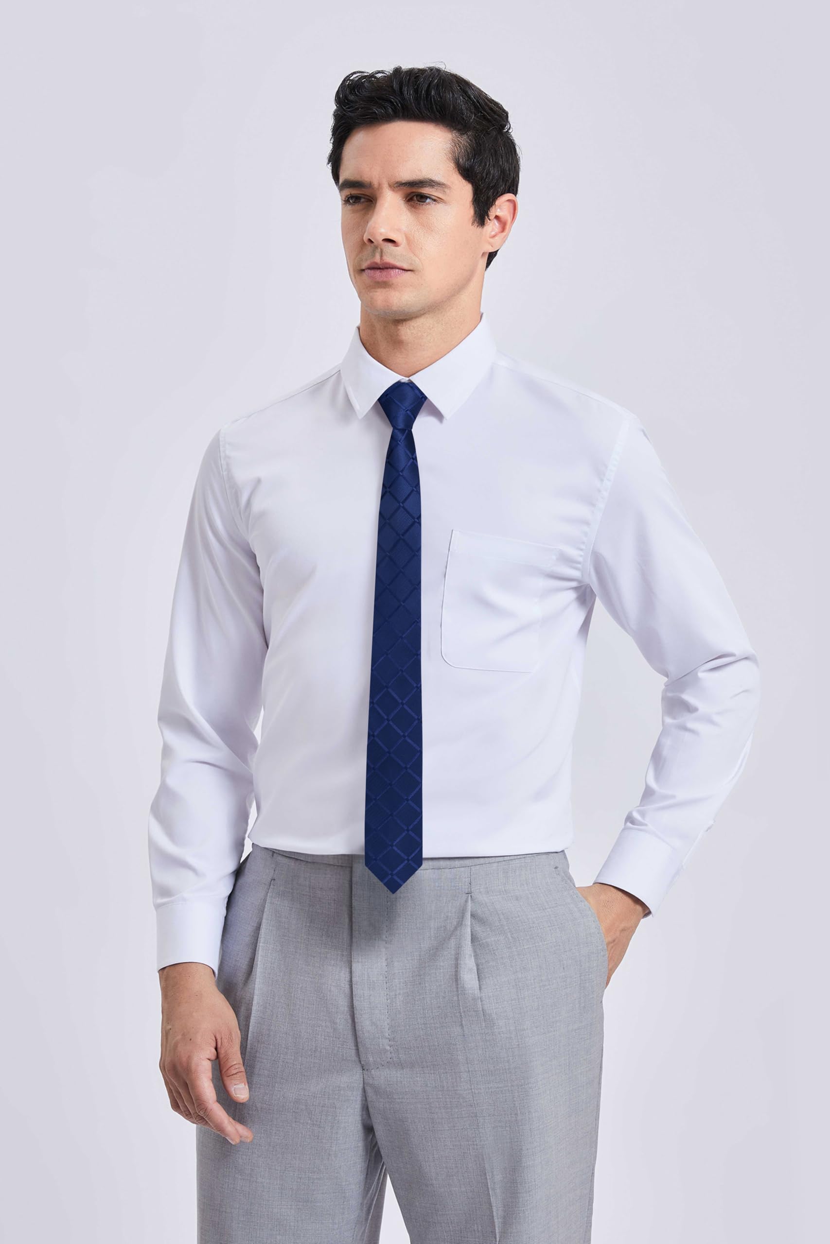 Enlision Wąskie krawaty dla mężczyzn klasyczny 6 cm wąski krawat na formalne wesele biznesowe przyjęcie Paisley w paski w kratę...