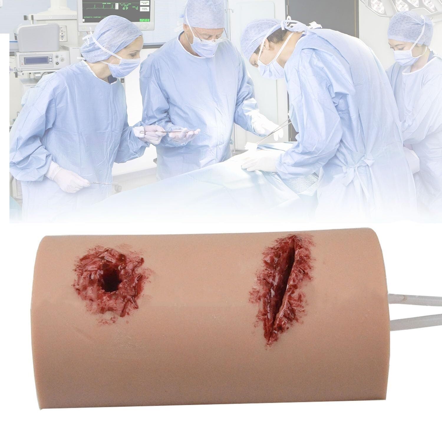 XINGLUOY Simulated wound dressing and tourniquet trainer, laceration simulator model, used to practice hemostatic techniques, medical institutions