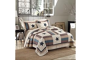 Cotton Bedding Quilt Sets 3 Pieces Reversible Coverlet Sets All Season Boys...