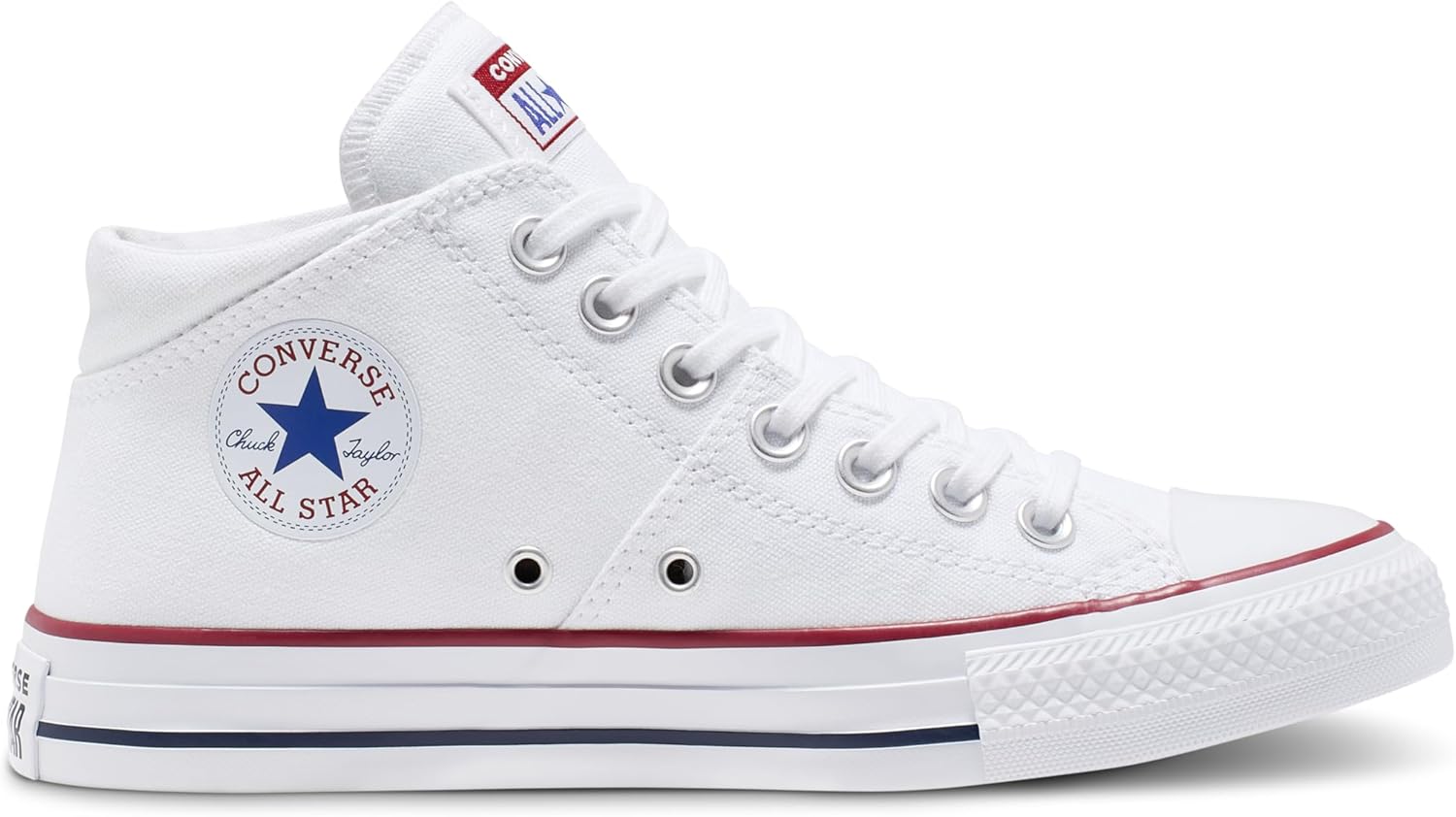 Converse Women's Chuck Taylor All Star Madison Canvas Mid Top Sneaker 7.5 White/White/White