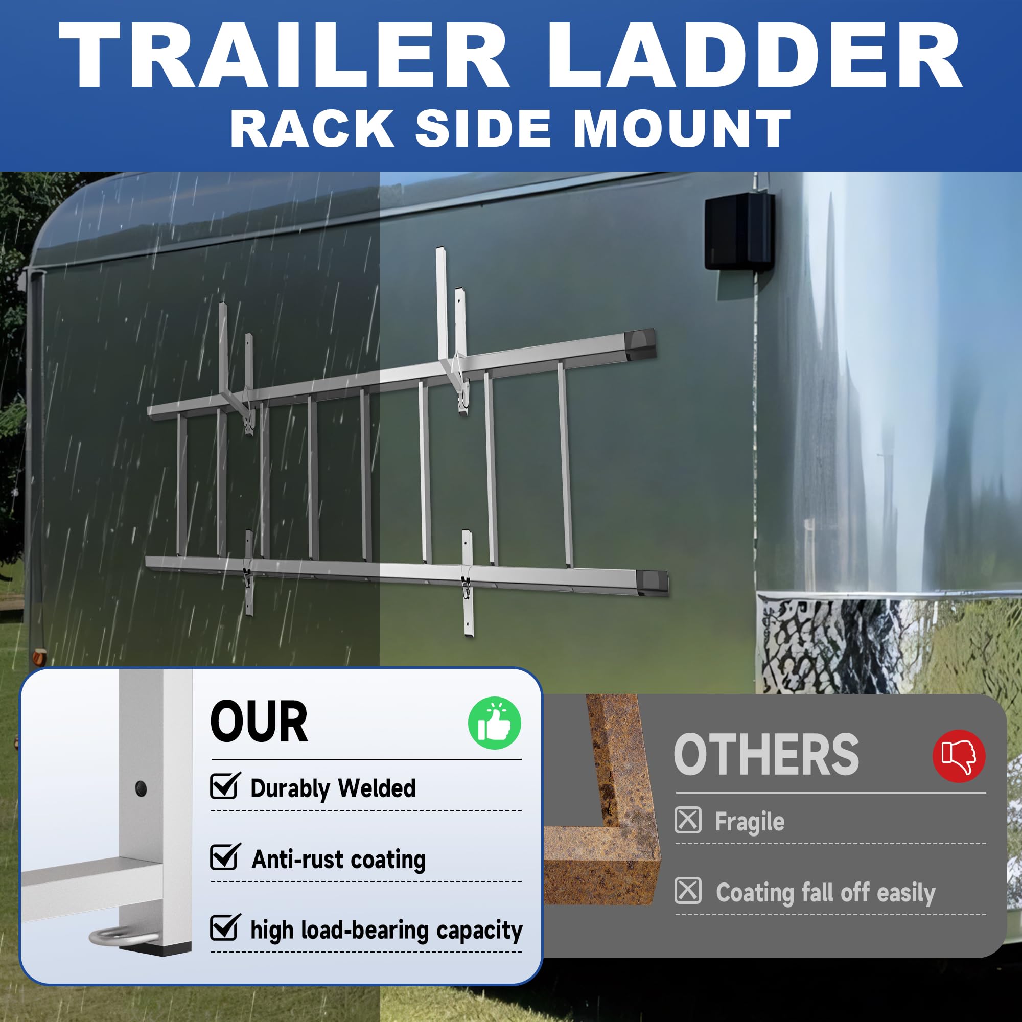 Utility Side Mount Ladder Rack Side Mount Ladder Rack Aluminum Trailer Ladder Rack - 4 Side Mount ...