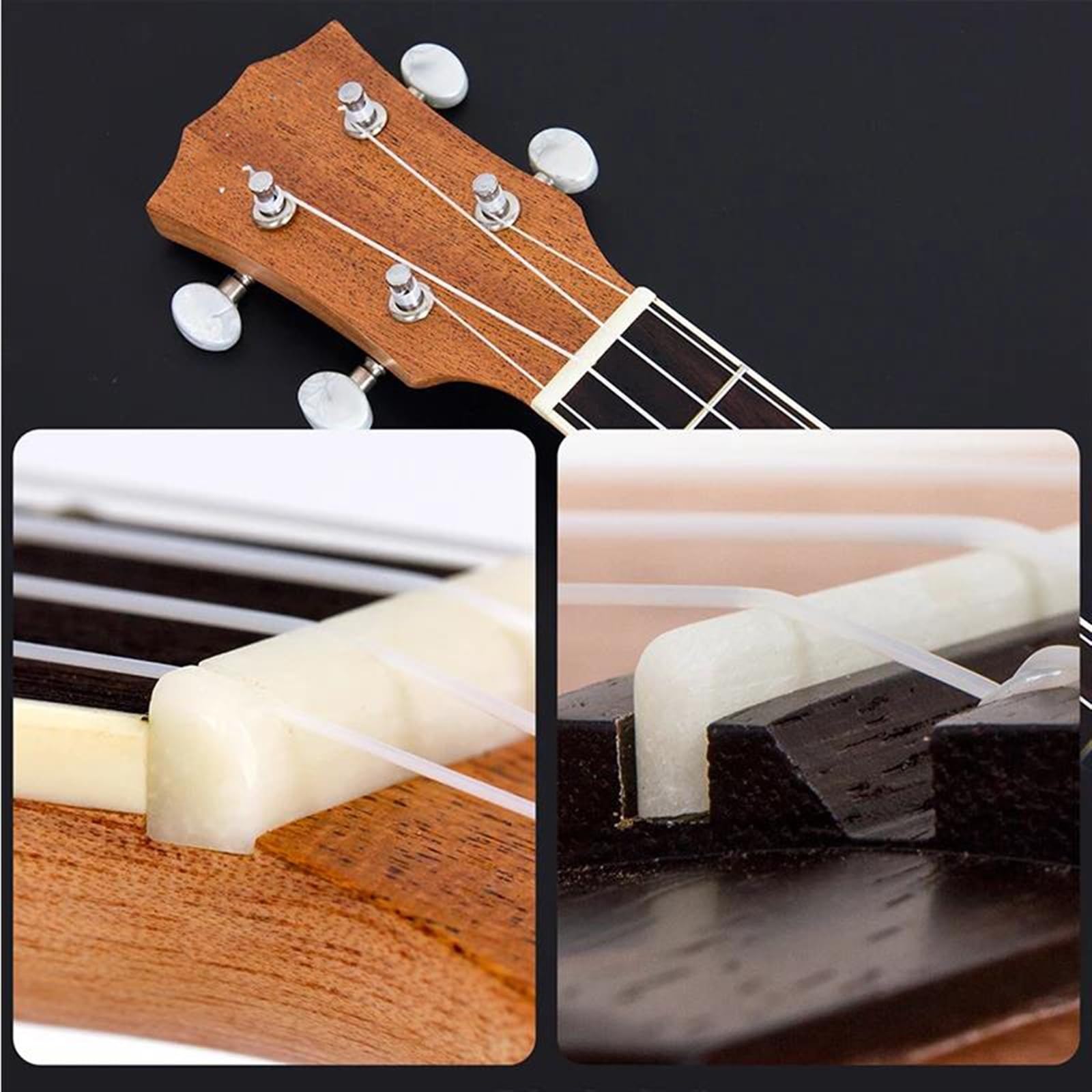 Ukelele Tenor De Caoba, Guitarra Hawaiana De 4 Cuerdas, 26" 18 Trastes Con Funda
