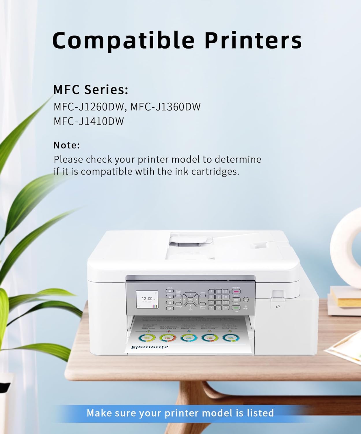 Q-image LC501XL LC501 Ink Cartridges Replacement Compatible for LC501 XL LC501 High Yield Ink Combo Pack Use with Brother MFC-J1360DW MFC J1360DW MFC-J1410DW MFC-J1260DW Printer（4 Pack,B/C/M/Y