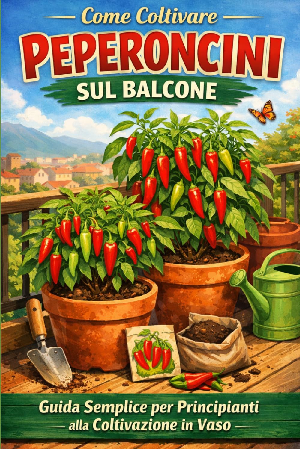 Come Coltivare Peperoncini sul Balcone: Guida Semplice per Principianti: Guida pratica per principianti: coltivazione in vaso, crescita veloce e raccolti abbondanti anche in poco spazio (Orto facile)