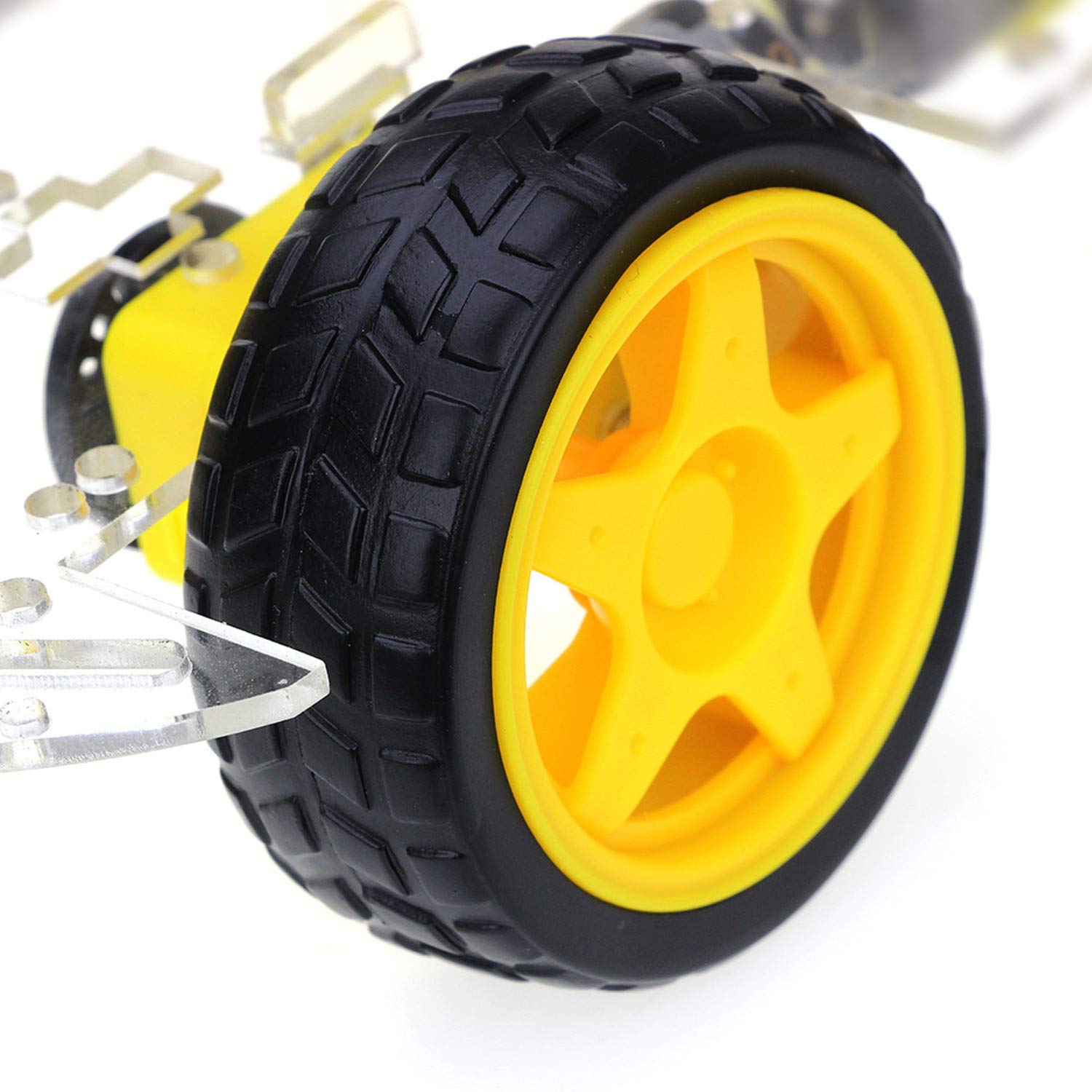 Chasis de Coche Inteligente 4WD para Arduino- con Motor de 4 Engranajes (DC 3V-6V/1:48) y Caja de batería(4wd)