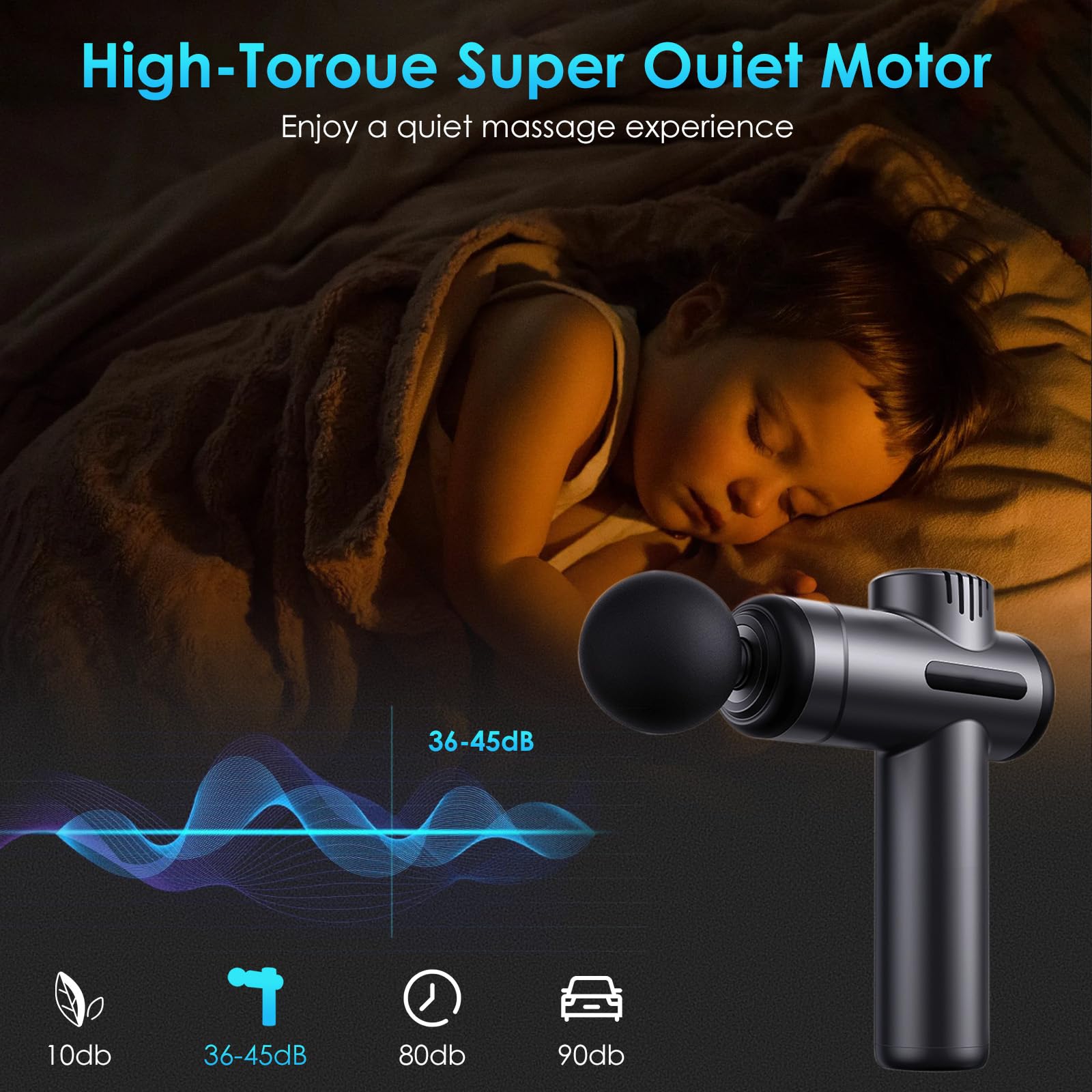 Mini Massagepistole,Muskel Percussion Massagegerät mit 99 Geschwindigkeiten,8 Massageköpfen LCD Touchscreen,Rücken Massagepistole mit USB C Aufladung für Schulter Körper Rücken Entspannung Muskel