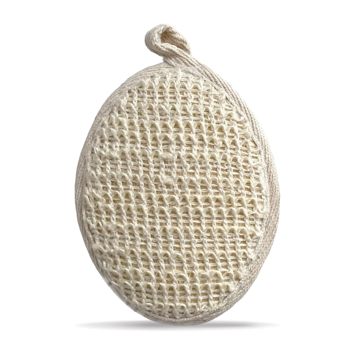 Rusabl Ramie Bath Loofah for Body Deep Cleansing and Scrubbing (Pack of 1, Oval) Reusable Exfoliating Scrub Sponge, Made of Natural Fibre, Scrubber for Unisex, Cleanses and Gently Exfoliates Skin