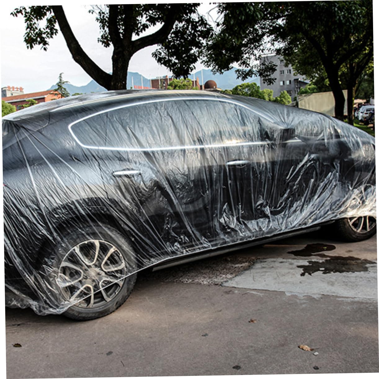 PartyKindom Car Body Cover Vehicle Rain Cover Fit Outdoor Protector for Weather Conditions for Garage and Camping Use — view 8