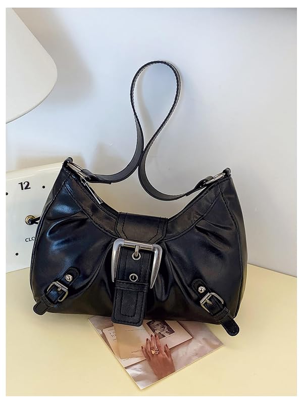 Verdusa Shoulder Bag for Women Y2k Mini Purse Cute Goth Punk Vintage Purse Bright Black One Size by Verdusa - Used condition - Image 4