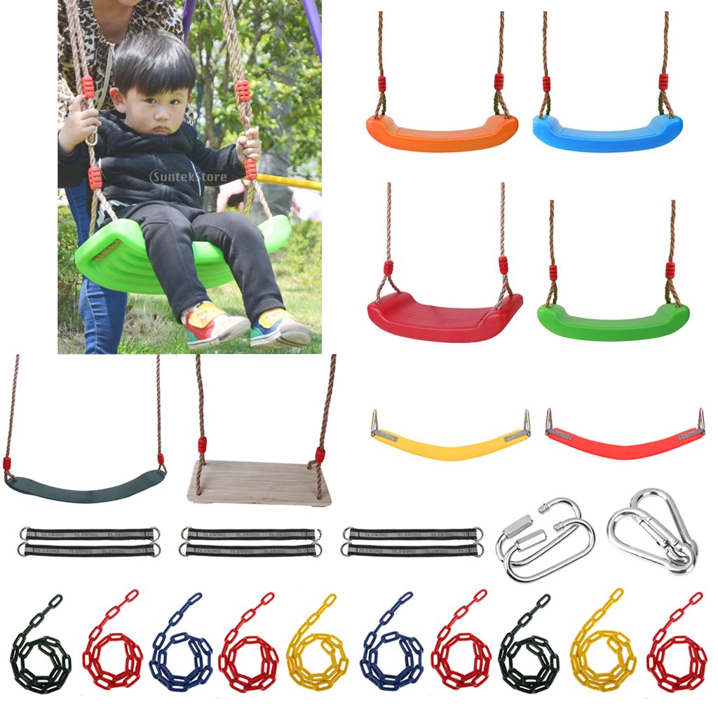 Altalena con Sedile E Corda in Nylon da 1,28 M per Bambini, Ideale per Giochi in Giardino, Blu