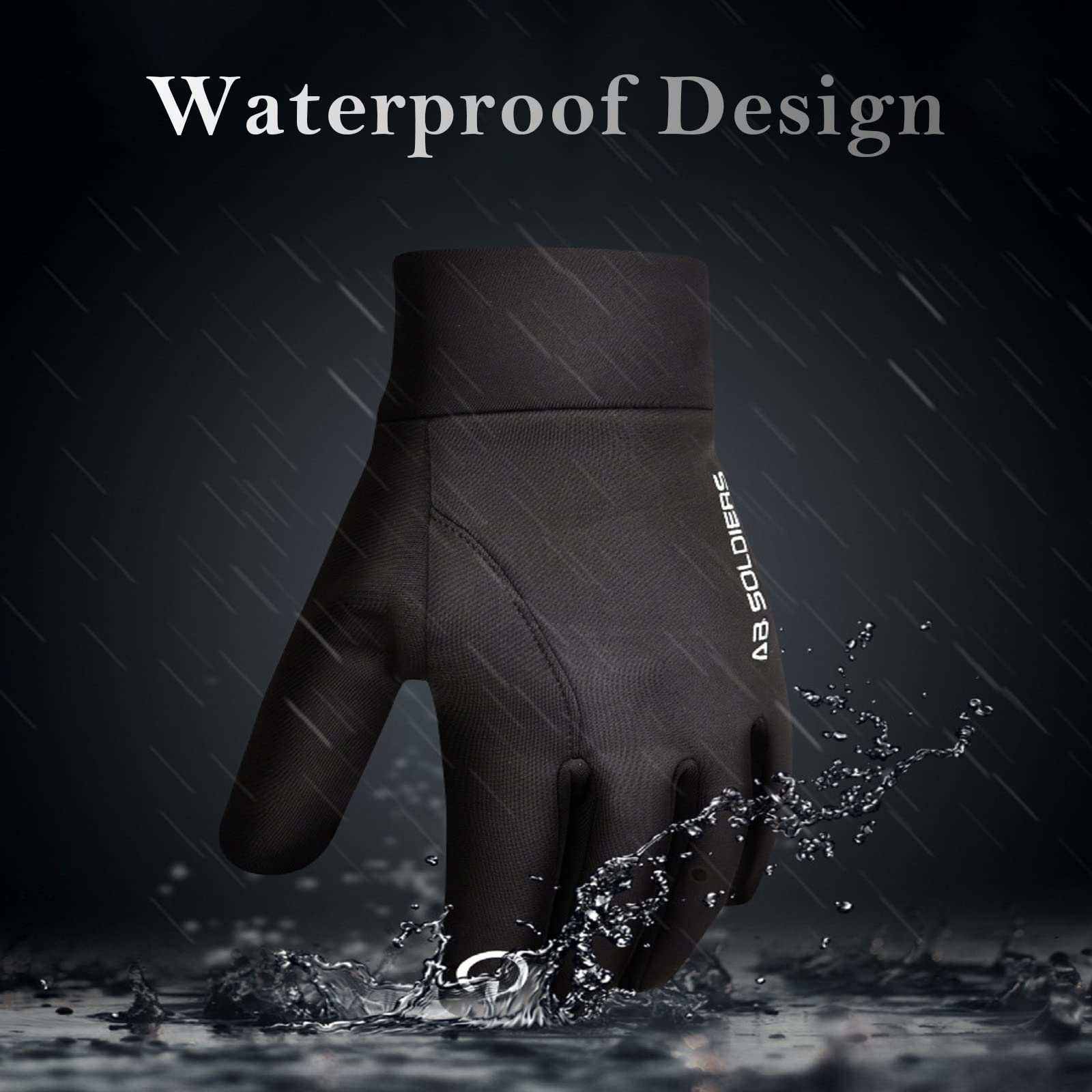 flintronic Guanti Invernali Ciclismo Uomo Donna-Touch Screen Pile Polare, Antivento, Impermeabile e Antiscivolo Tenere Caldo Unisex Guanto per Trekking/Sport Scooter/Bici/Moto/Mtb Corsa/Sci(L,XL)