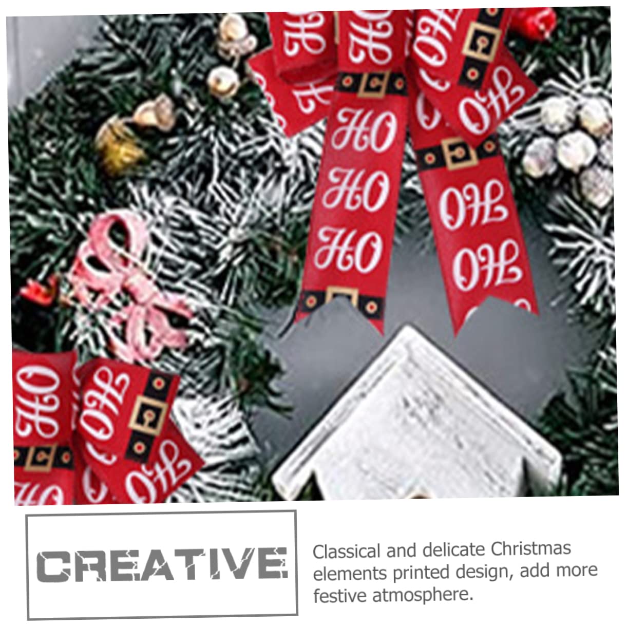 NUOBESTY 5stücke Weihnachtsband Rotes Satinband Für Diy Weihnachtsdekoration Und Geschenkboxen Für Weihnachtsbaum Und Bastelprojekte Farbecht Und Strapazierfähig